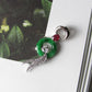 Vintage Jadeite Jade Lucky Donut with Red Ruby and Detachable Phenix Wings Pendant