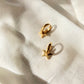 Star Charm Hoop Earrings in 14k Gold Plated