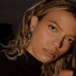 Brisé Fan with Pearl Gold Drop Earrings