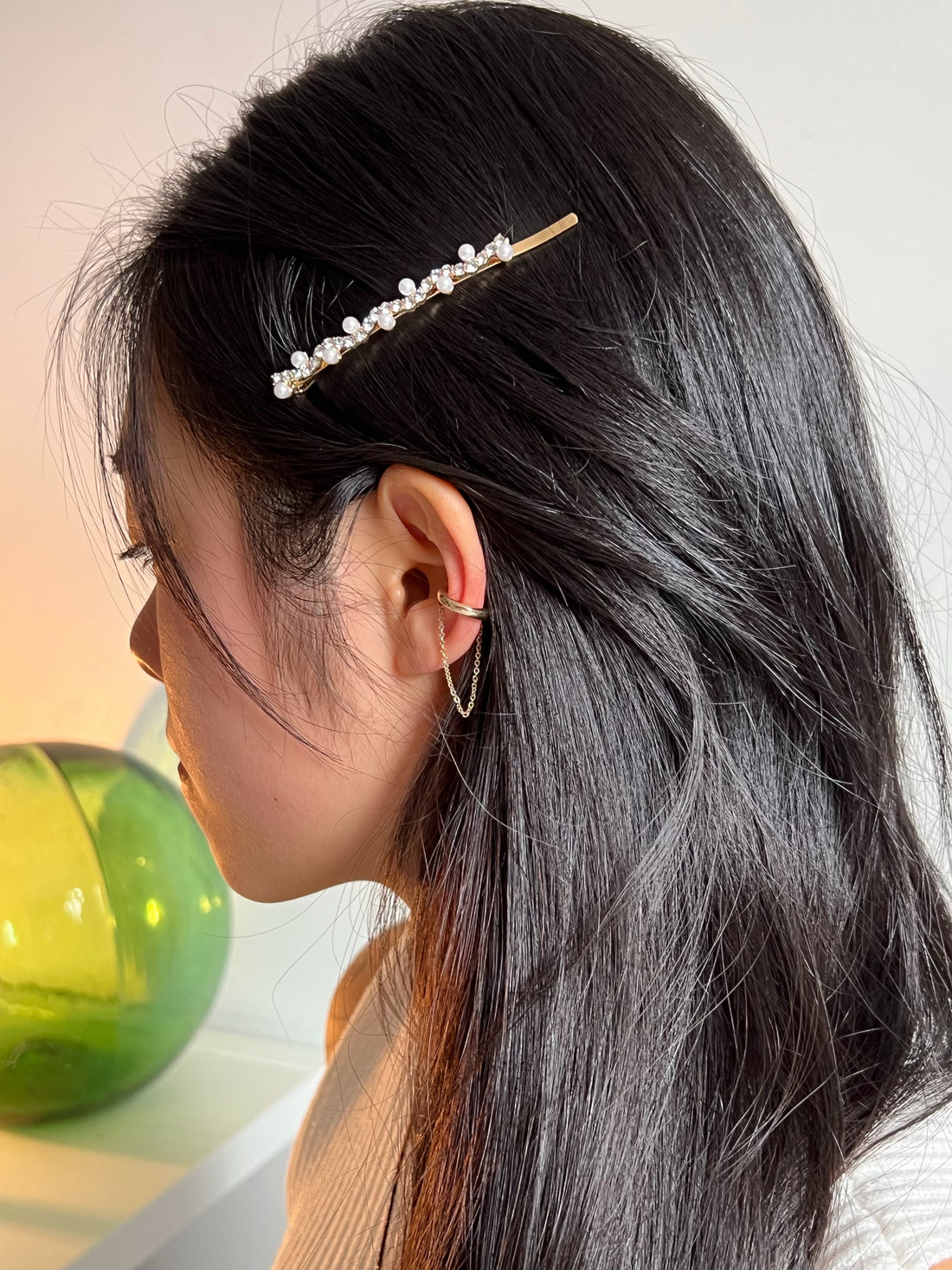 Elegant Pearl French Bobby Pins in Gold