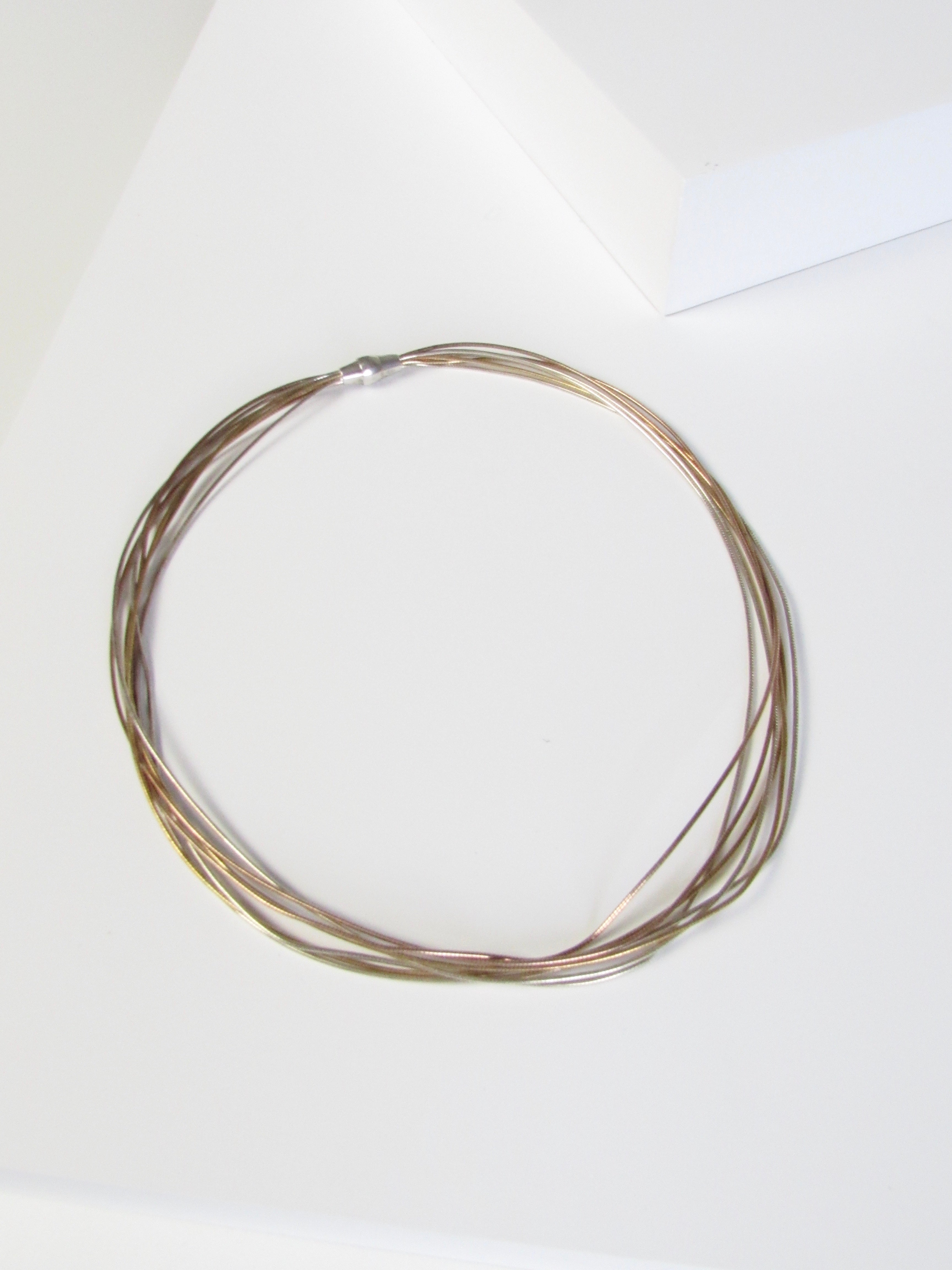 Dyadema Italy Multi Chain Silver Choker Necklace