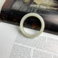 Untreated Cream Natural Serpentine Jade Bangle