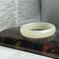 Untreated Cream Natural Serpentine Jade Bangle