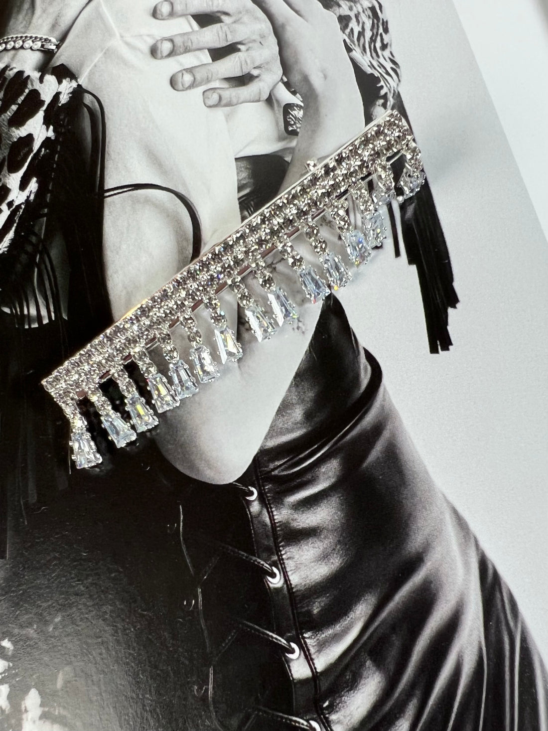 Vintage Crystals Fringe Hair Clip Barrette