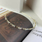 Leaf White Cat-eye Crystals Gold Headband