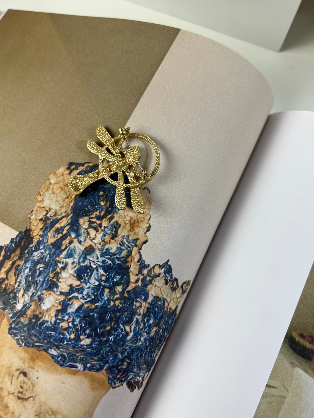 Art Nouveau Fairy Gold Brooch