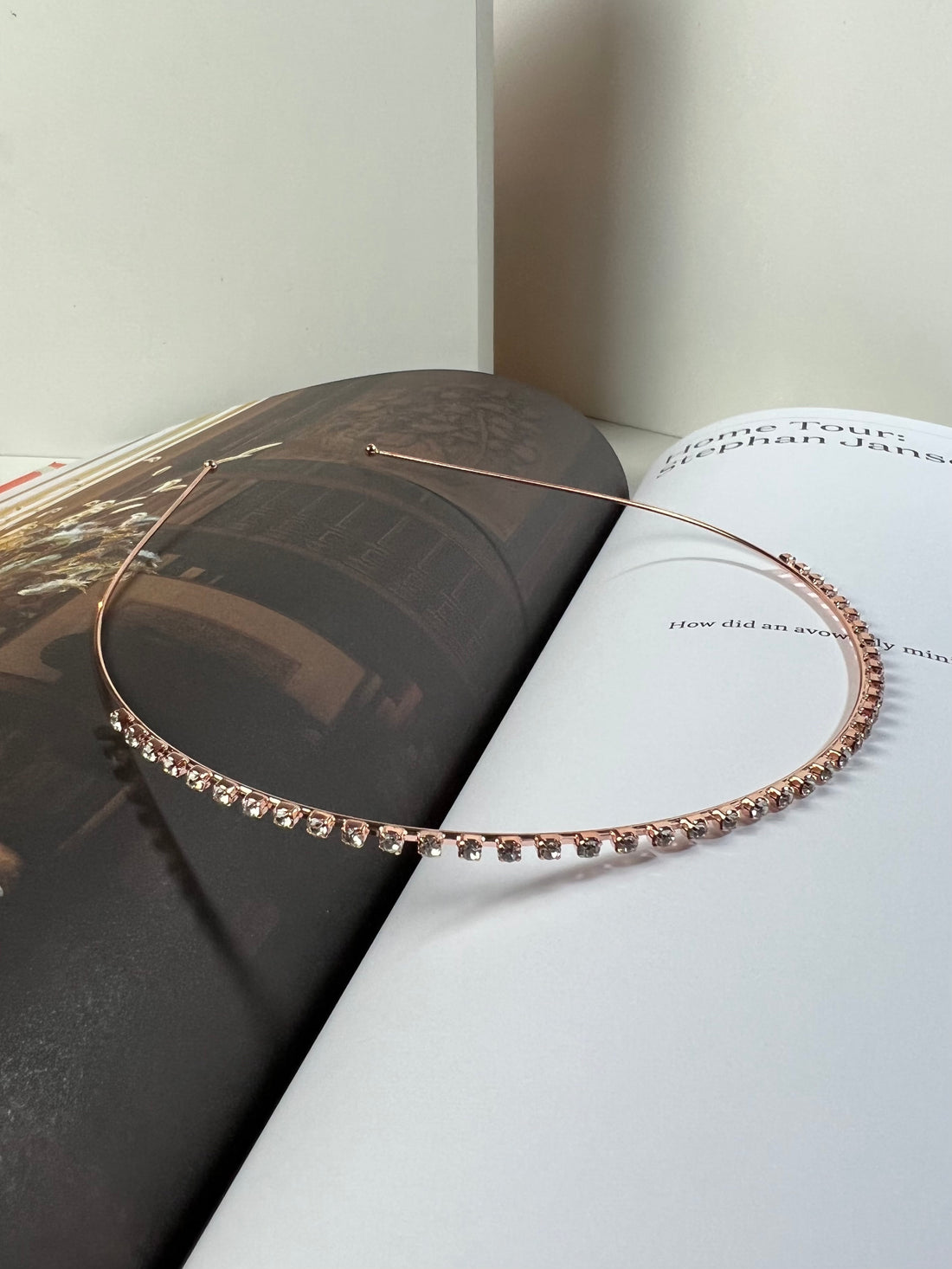 Dainty Sparkled Crystals Rose Gold Headband