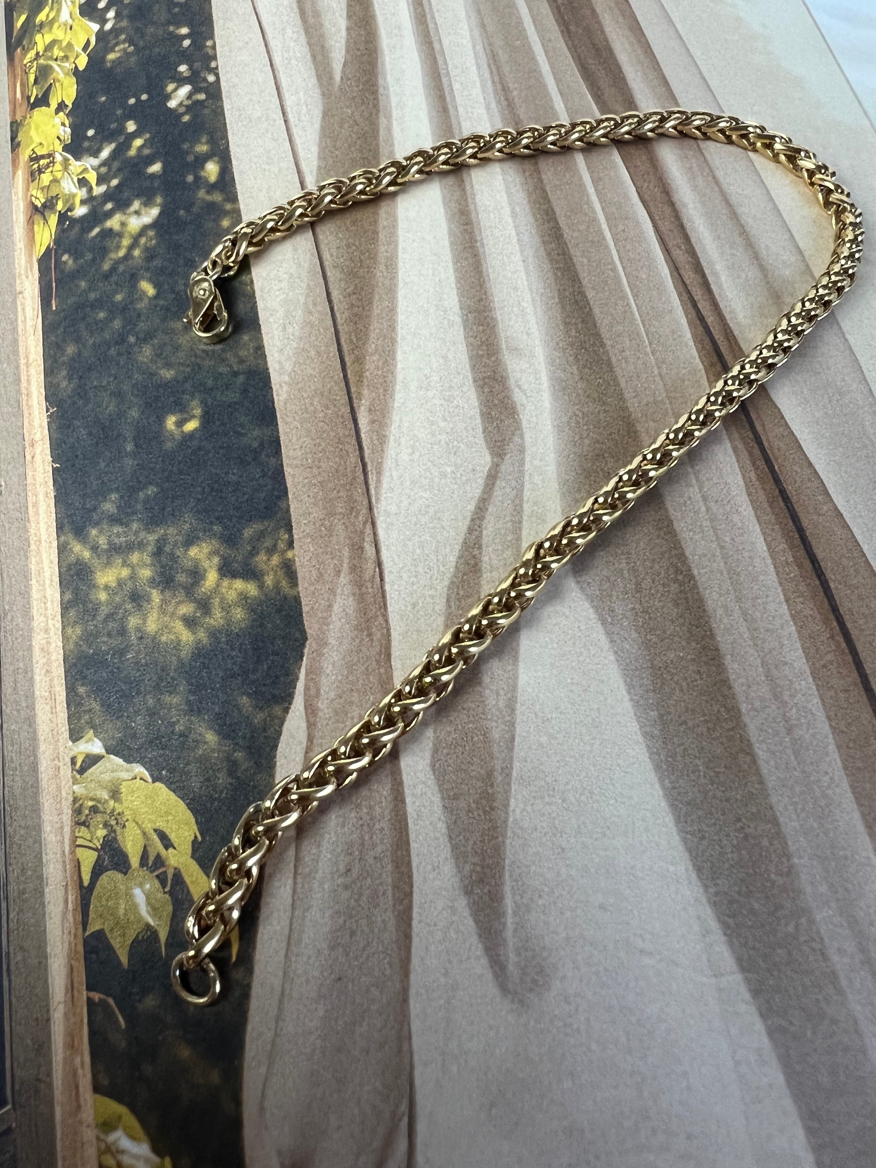 Vintage Gold Wheat Chain Bracelet