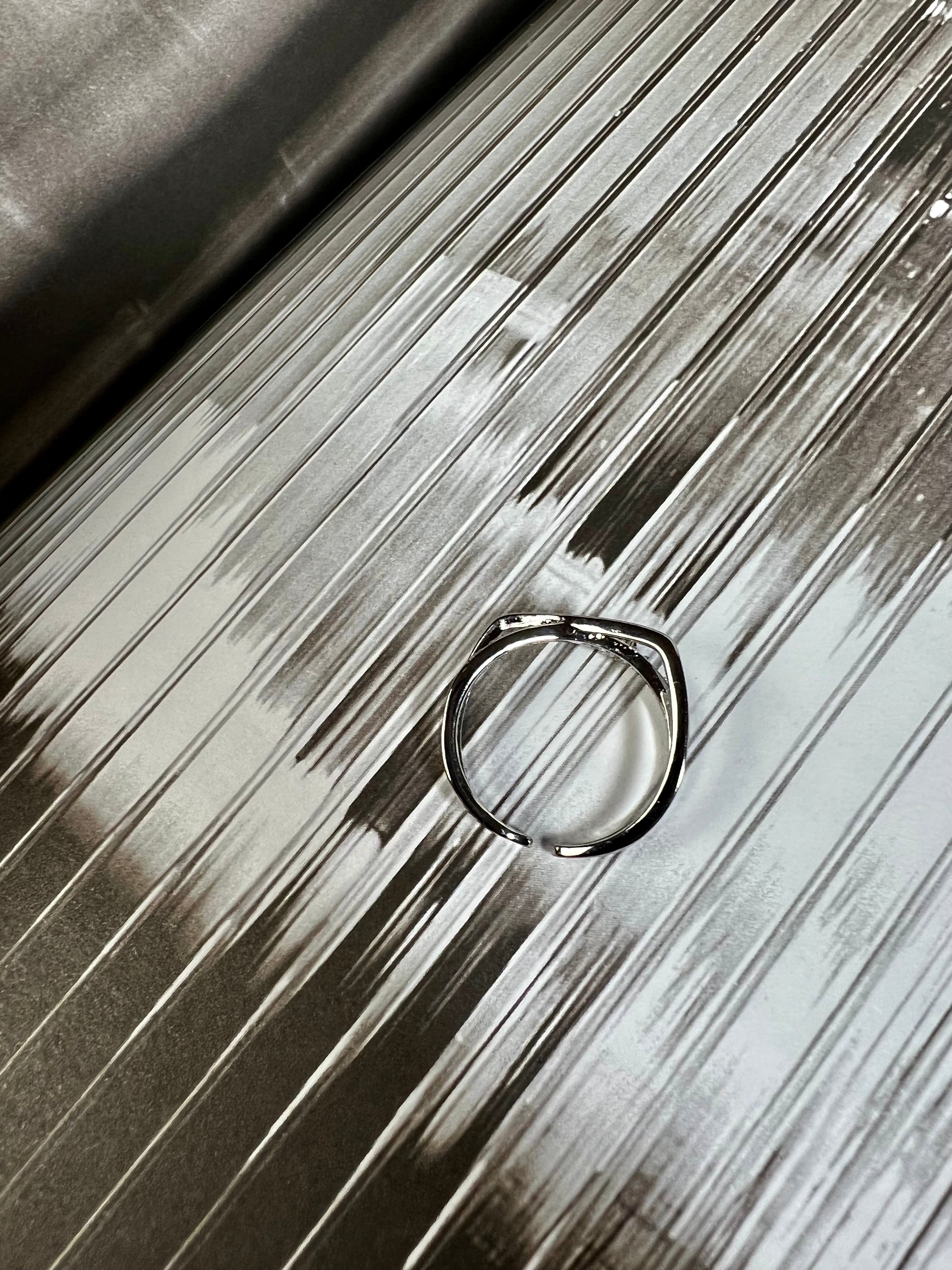 Cross Zirconia Silver Eternity Ring