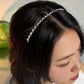 Floral Vine Pearl Crystals Gold Headband