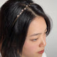 Rhombus Crystals Gold Double Headband