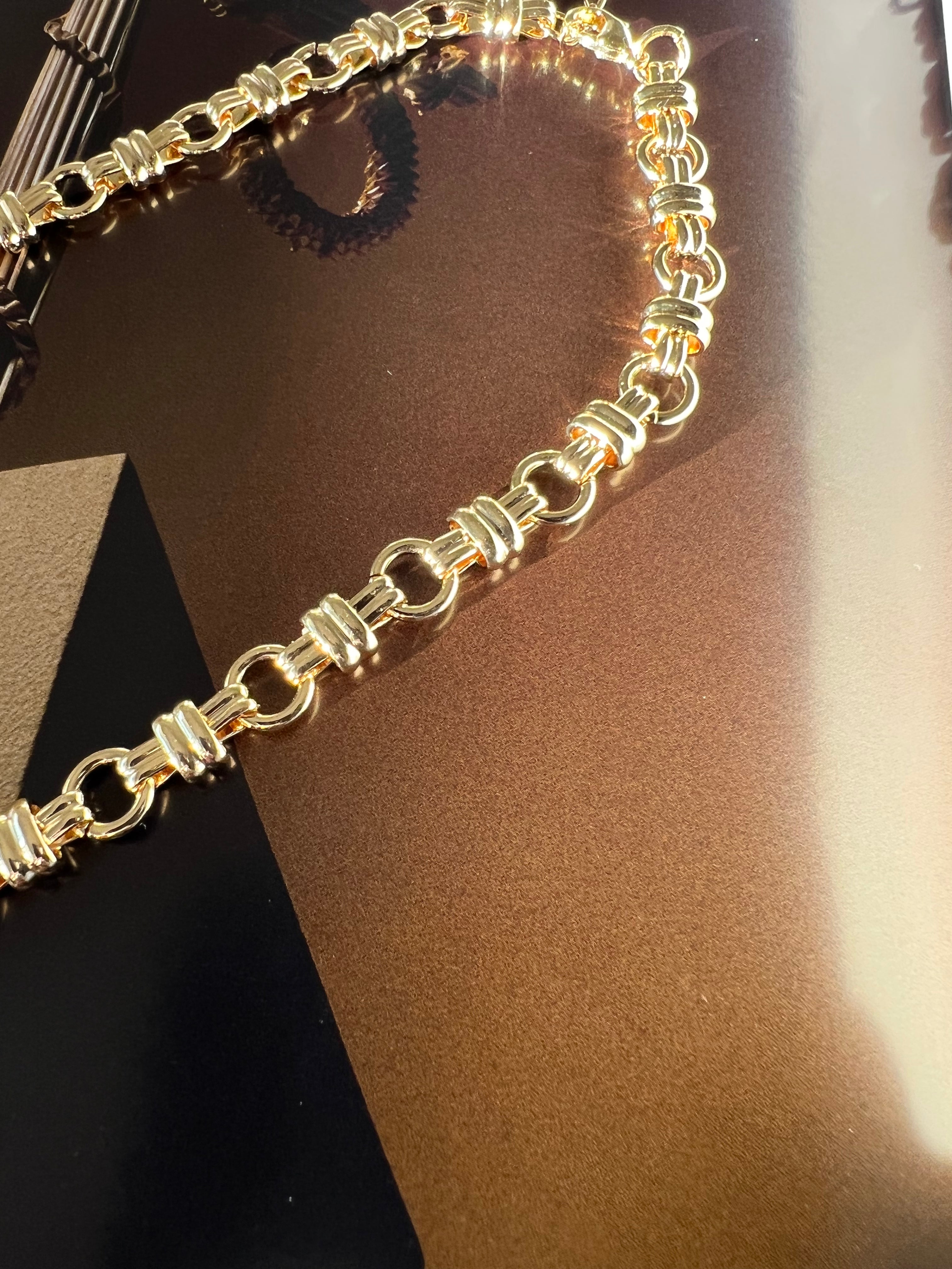 Vintage Unique Gold Chain Choker Necklace
