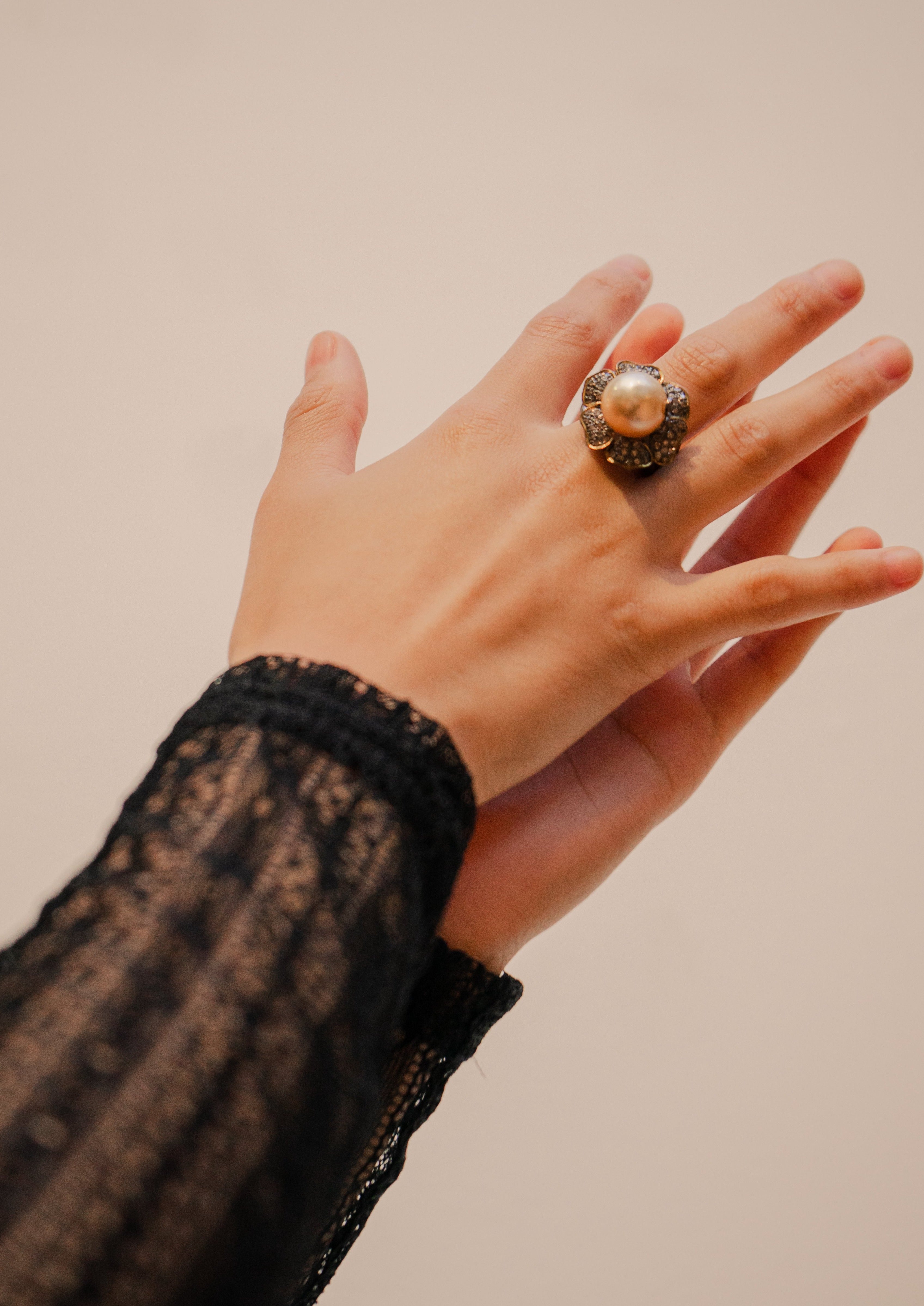 South Sea Pearl Gold Vermeil Ring