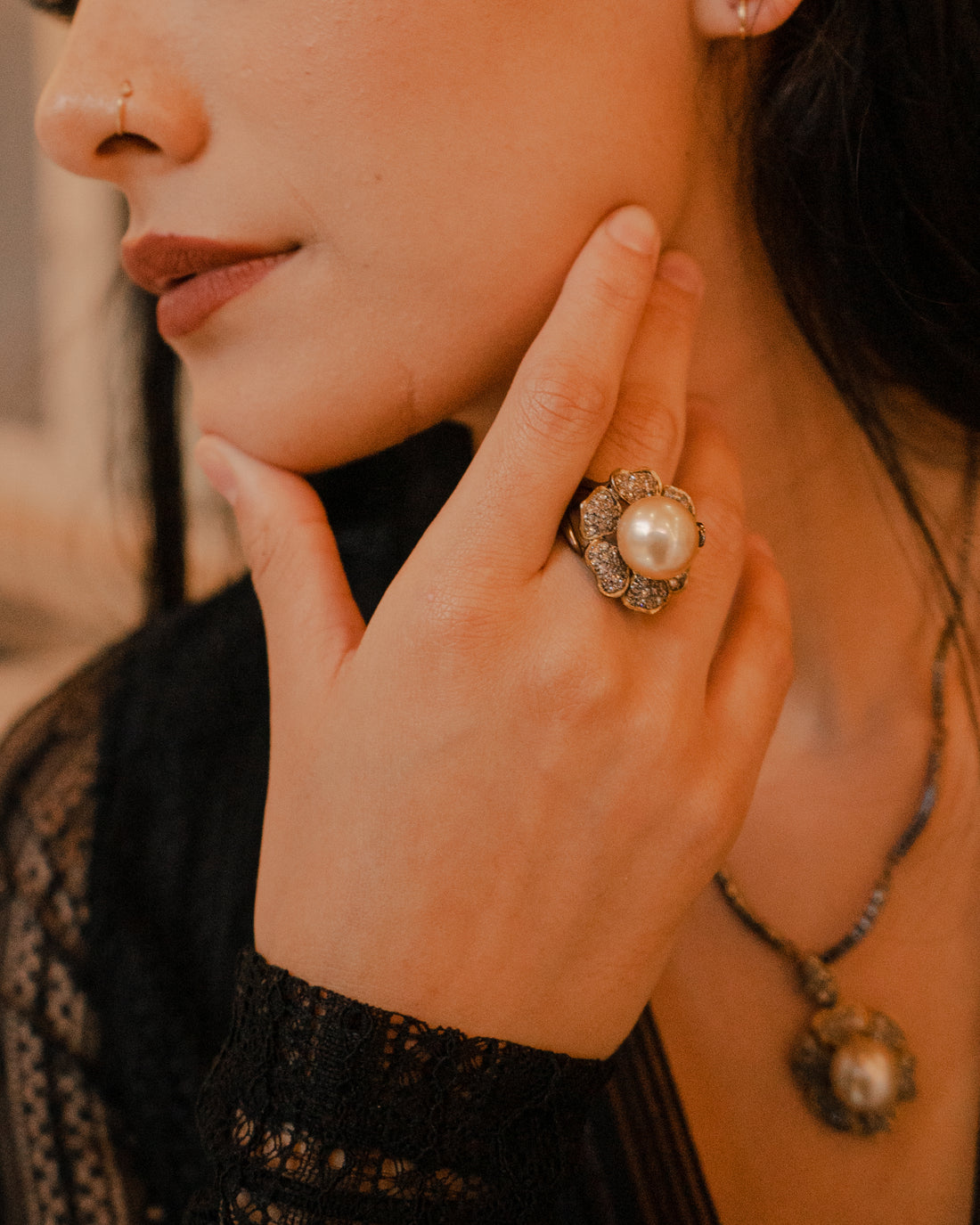 South Sea Pearl Gold Vermeil Ring