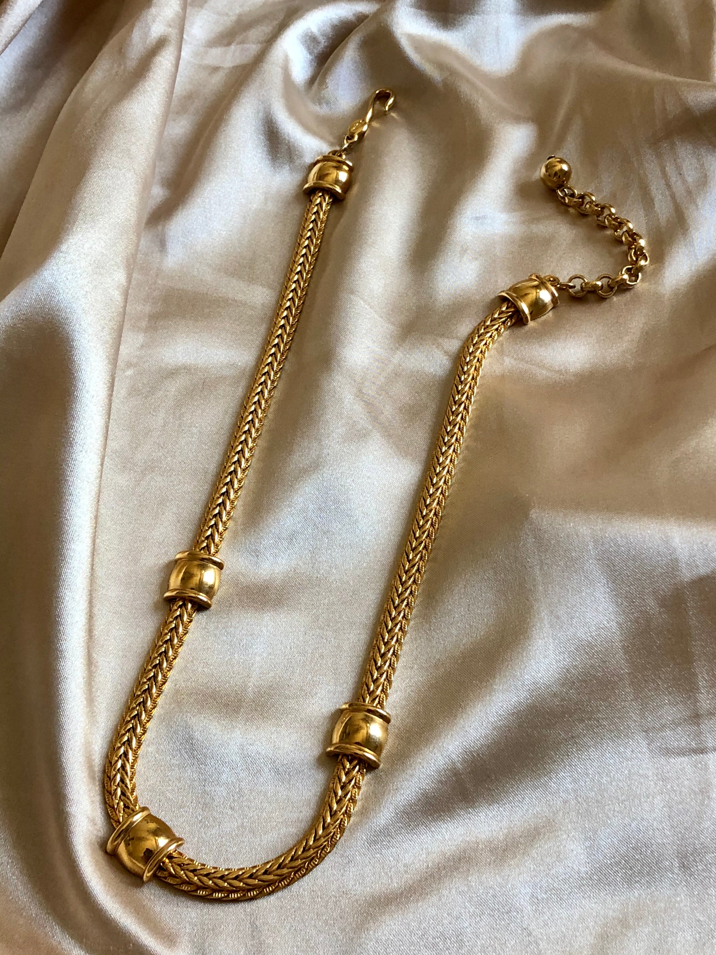 Napier Beads Heavy Rope Gold Chain Necklace