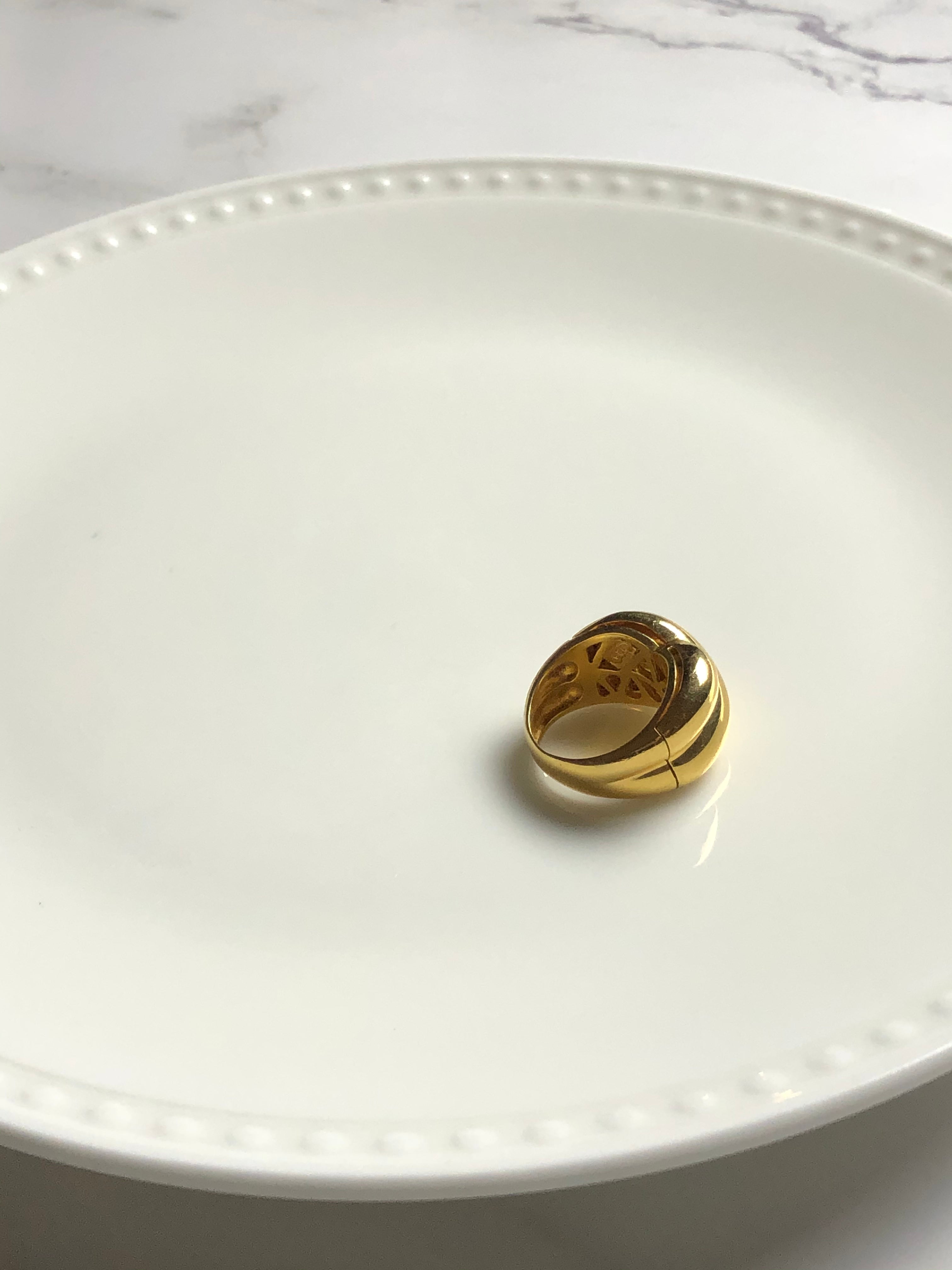 Veronese Cross 18k Gold Vermeil Silver Statement Ring