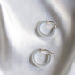 Selene Cat's Eye Crystal Hoop Earrings