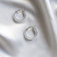Selene Cat's Eye Crystal Hoop Earrings