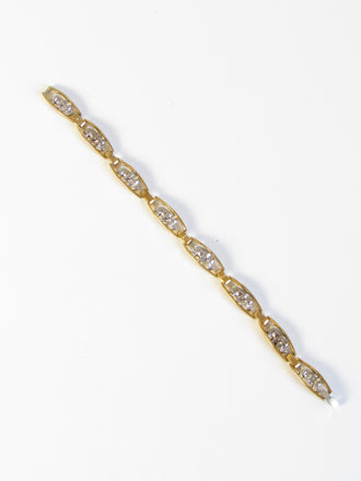 Silver Elephant Gold Chain Bracelet