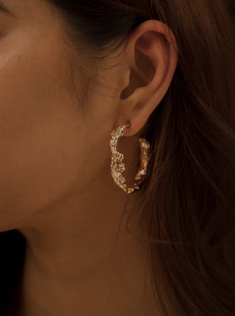 Molten 18k Gold Vermeil Hoop Earrings