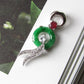 Vintage Jadeite Jade Lucky Donut with Red Ruby and Detachable Phenix Wings Pendant