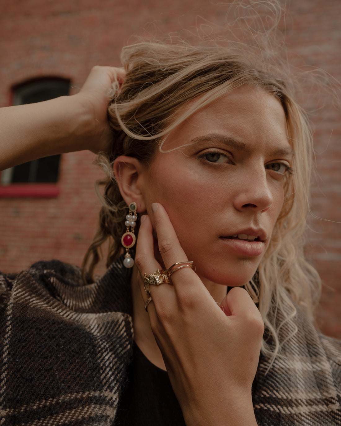 Byzantine Multicolor Gemstone Gold Drop Earrings