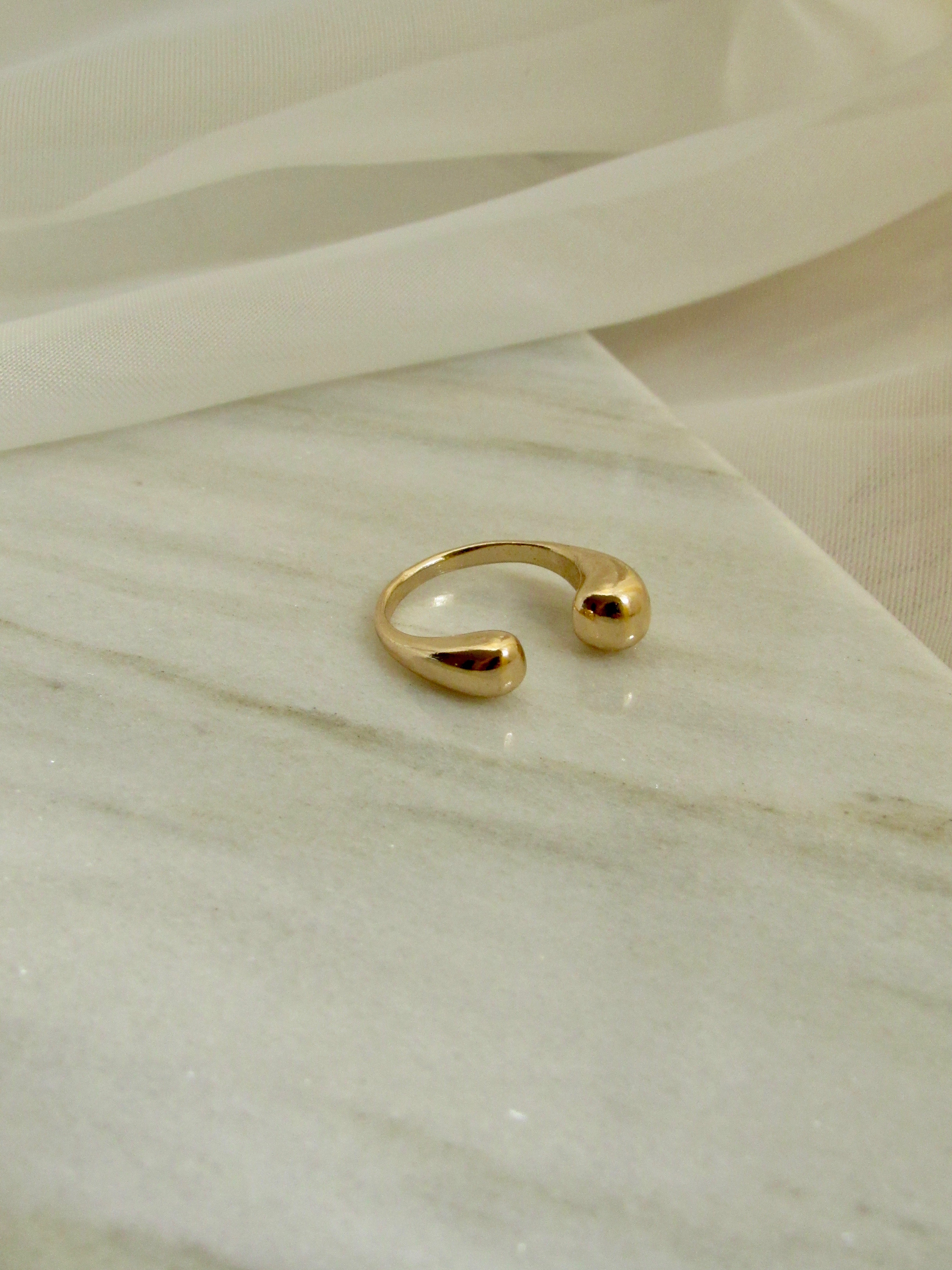 Irregular Gold Open Band Ring