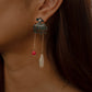 Indigo Enamel Cloud Drop Earrings
