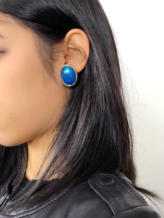 Vintage Blue Statement Earrings