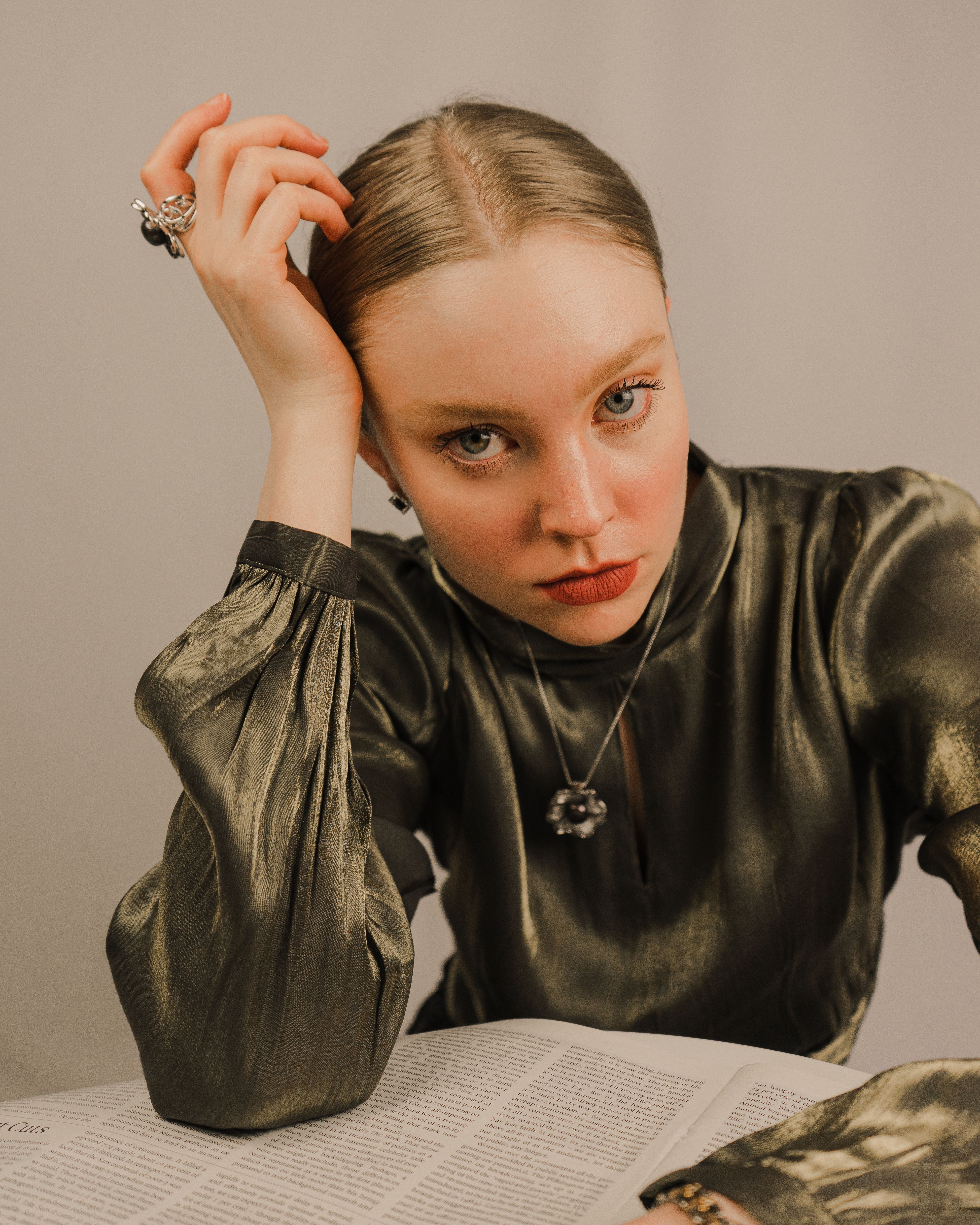 Prairie Rose Tahitian Black Pearl Silver Necklace