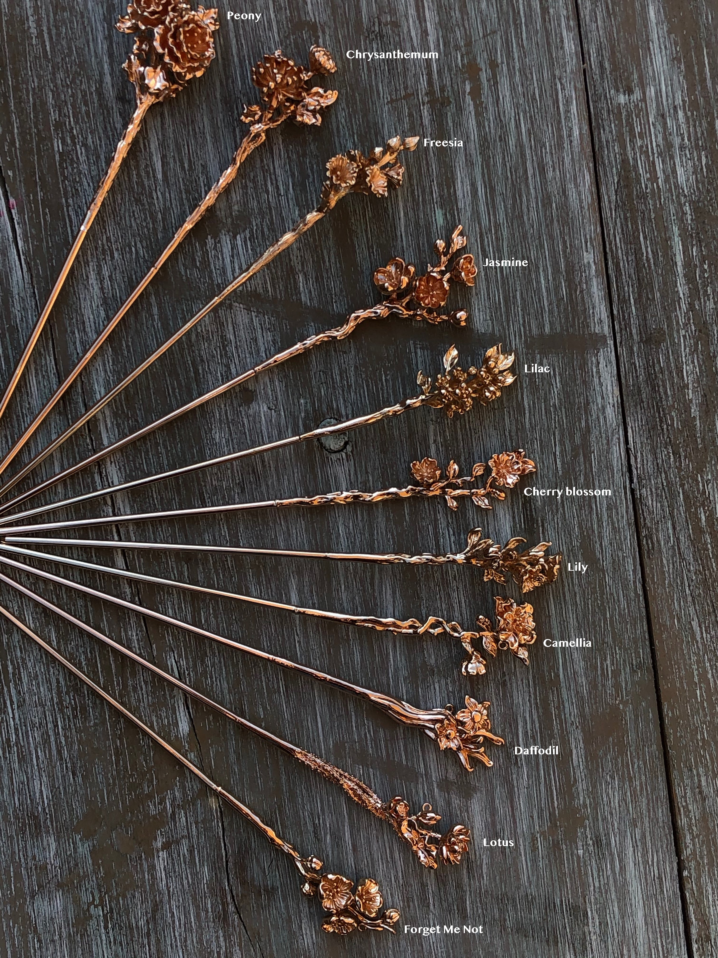 Gold Flower Hair Stick