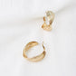 Twisted Stripes Gold Hoop Earrings
