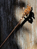Lilac Flower Garden Gold Hair Stick