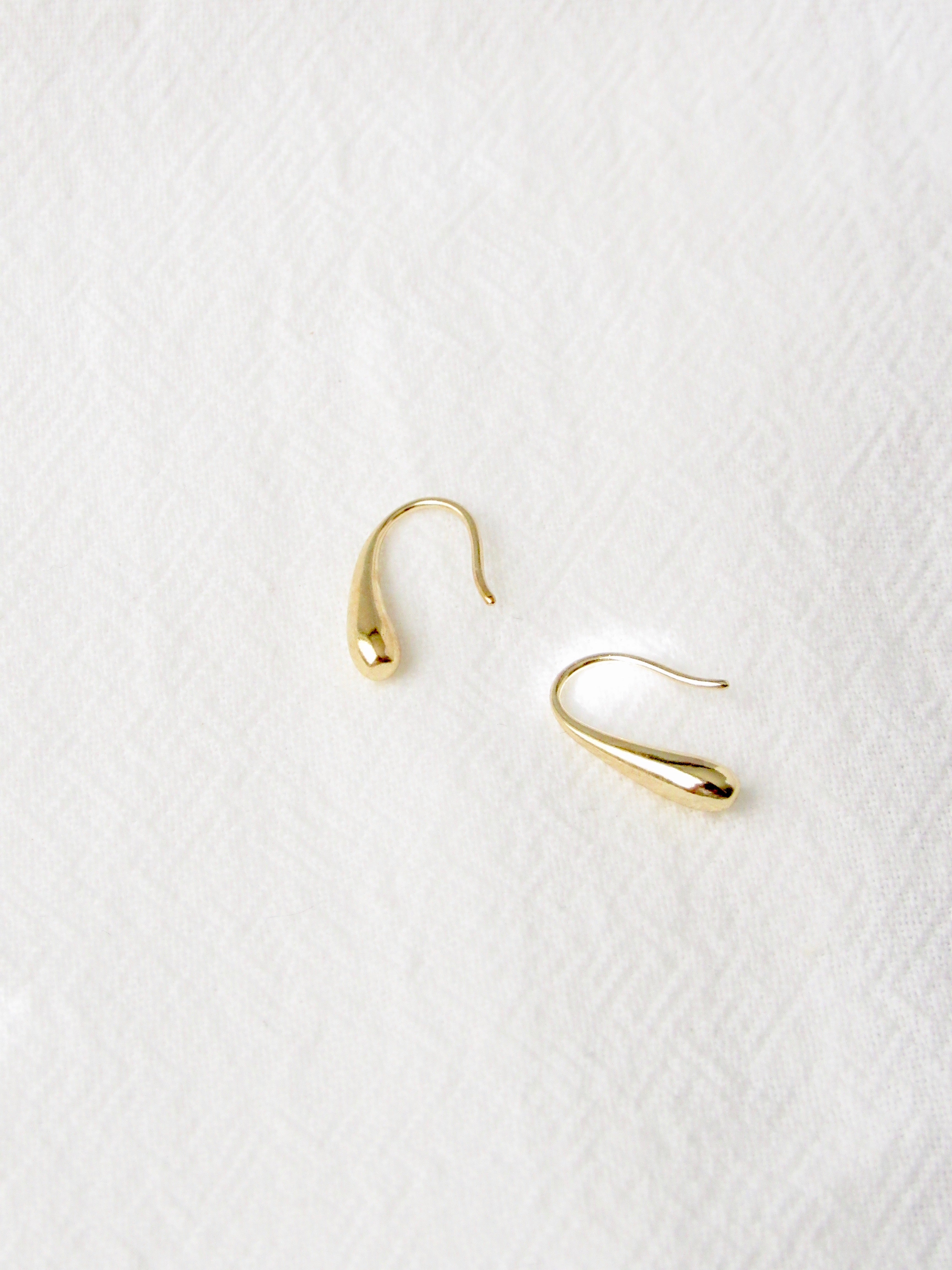 Comma Gold Hook Earrings