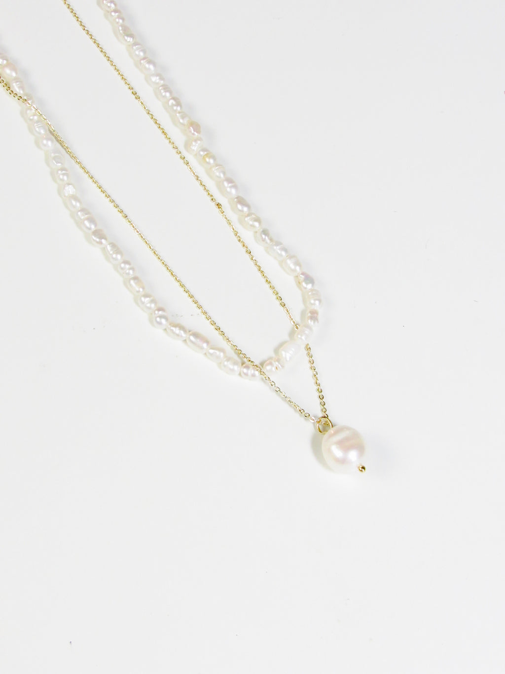 Freshwater Pearl Beads Gold Layer Necklace