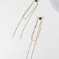 Minimal Black Enamel Dot Drop Earrings Gold