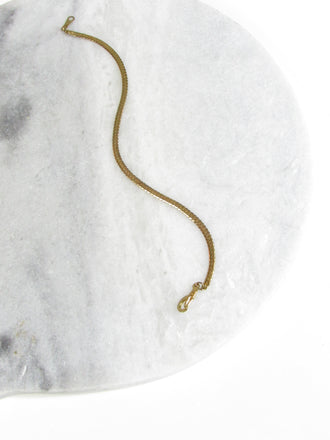 Vintage 18k Gold Herringbone Chain Bracelet