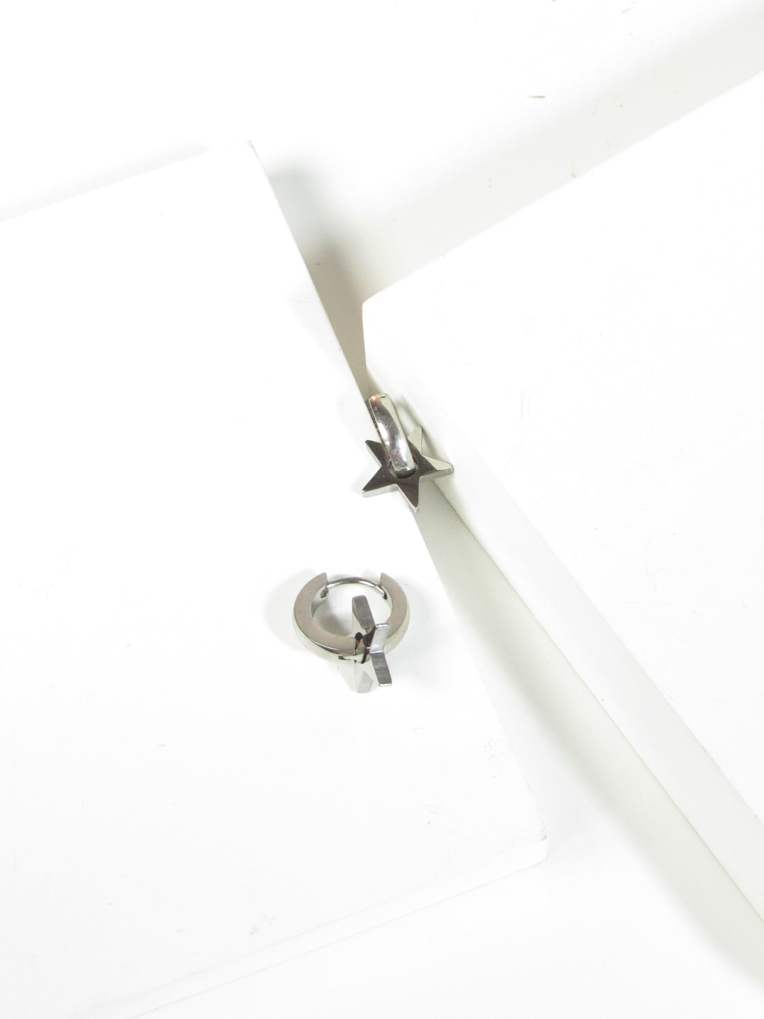 Minimalist Star Surgical Steel Hoop Earrings