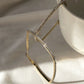 14k Gold Square Hoop Earrings with Crystal