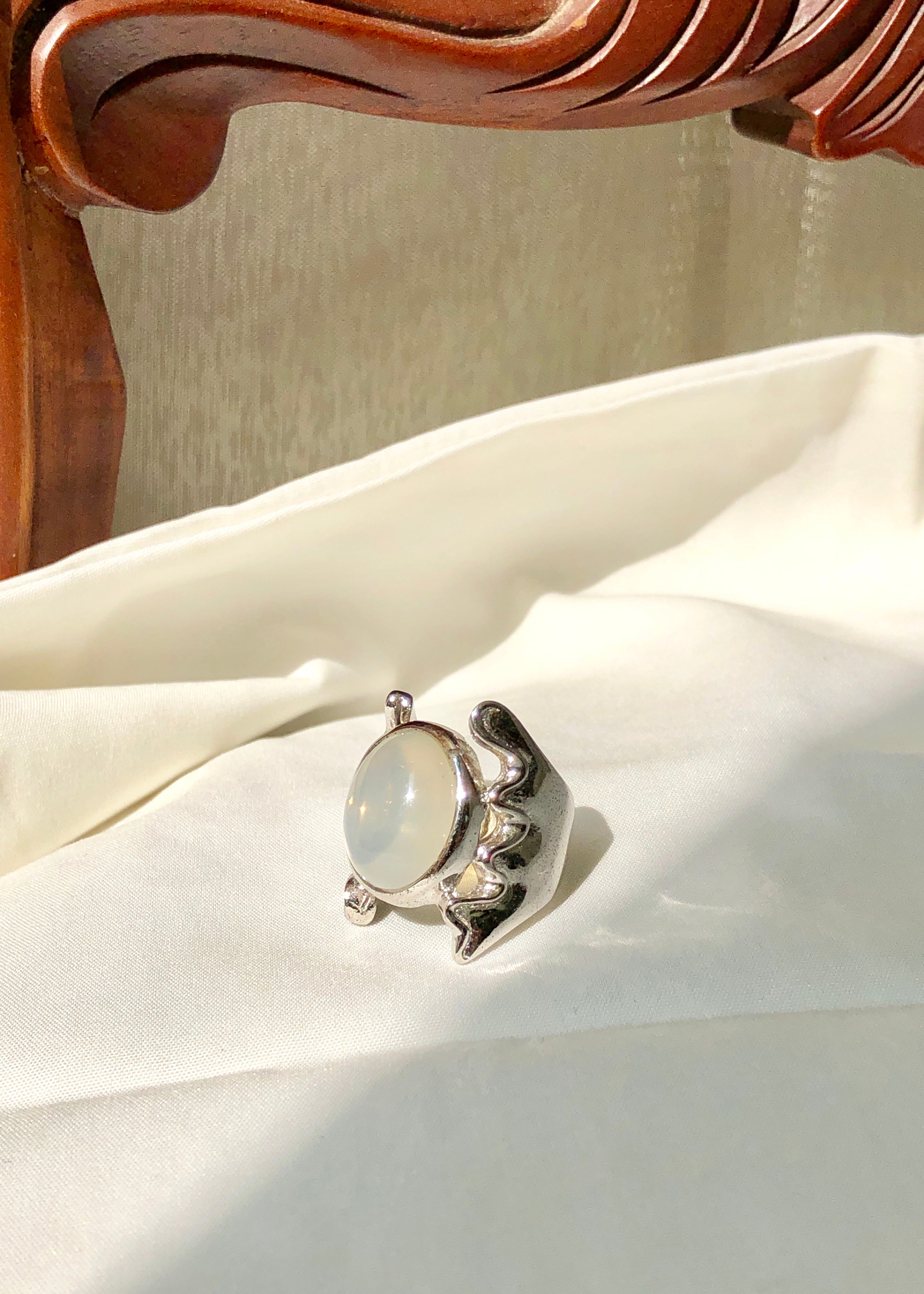Aqua Moonstone Ring