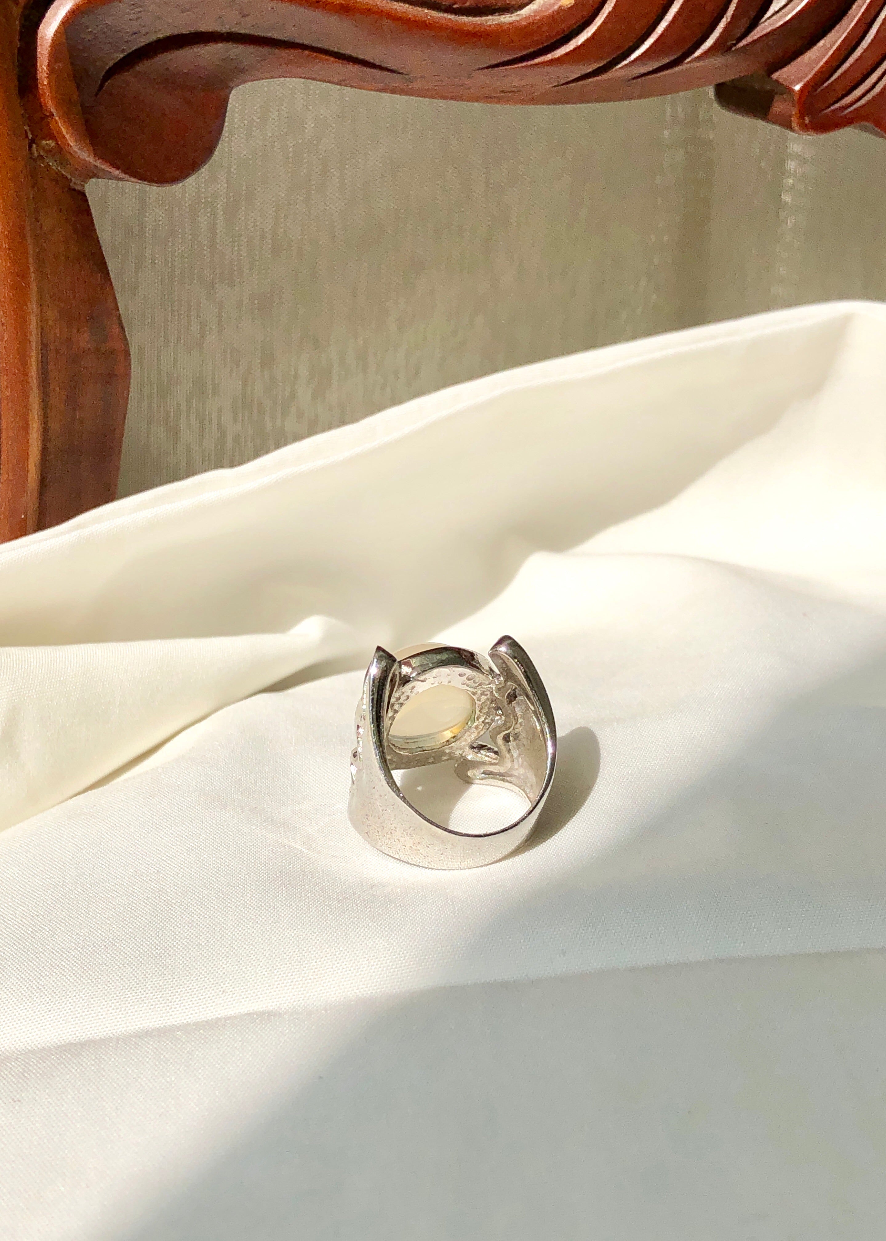 Aqua Moonstone Ring