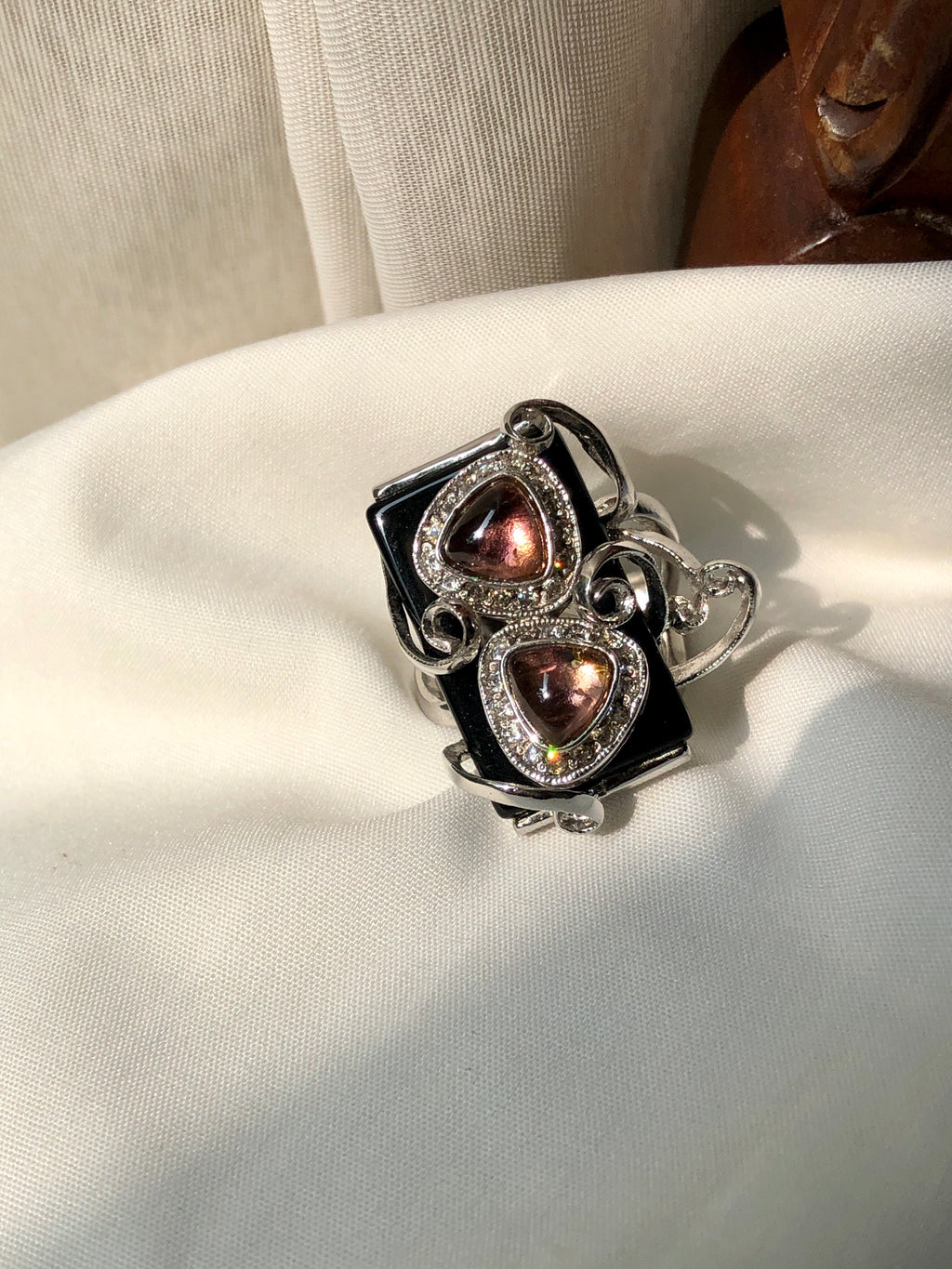 Art Deco Rubellite Tourmaline Ring