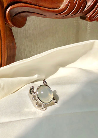Aqua Moonstone Ring