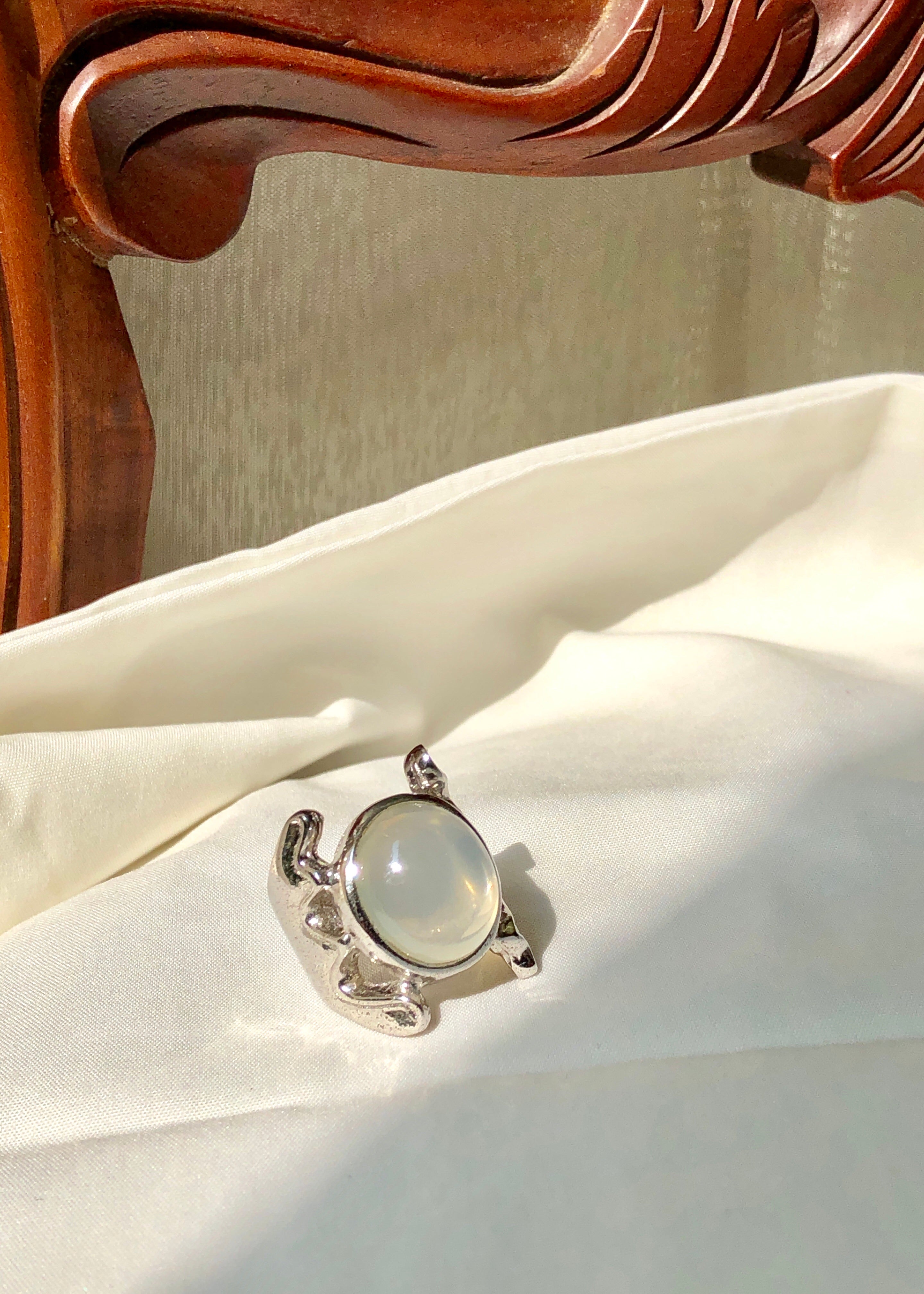 Aqua Moonstone Ring