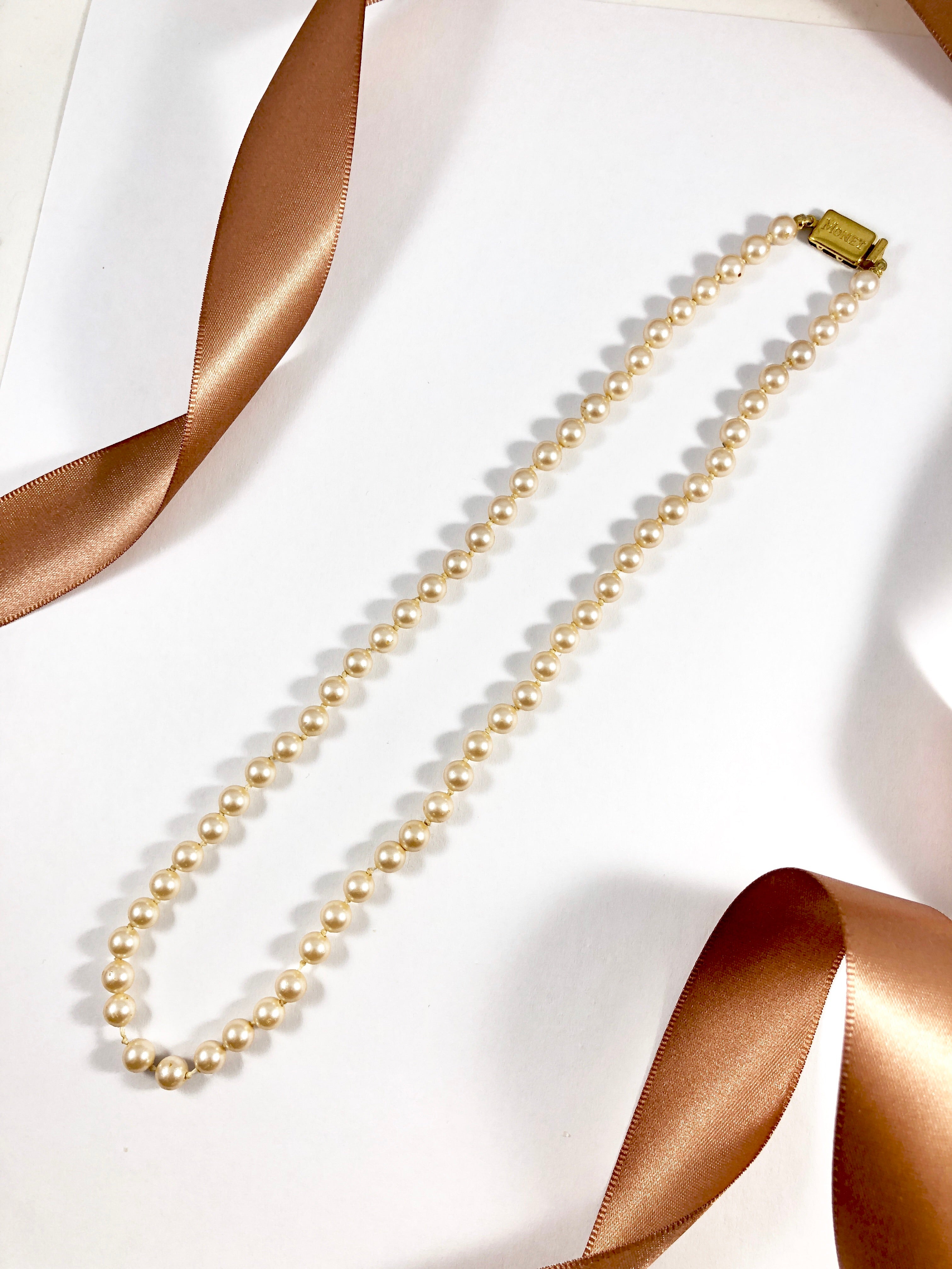 Round Champagne Freshwater Pearl Necklace – Kultura Filipino | Support Local