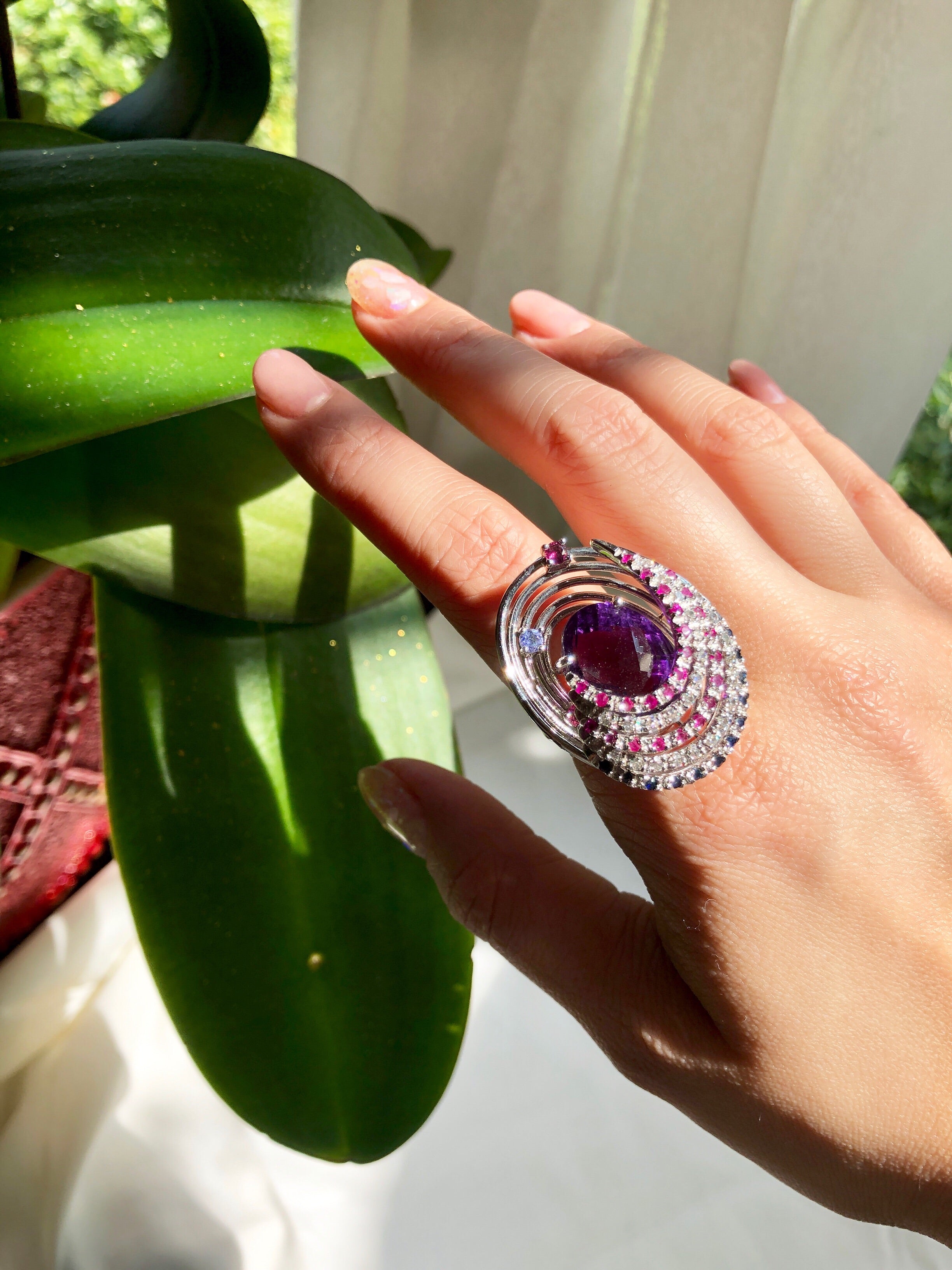Amethyst Statement Ring