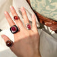 Red Tourmaline Ring