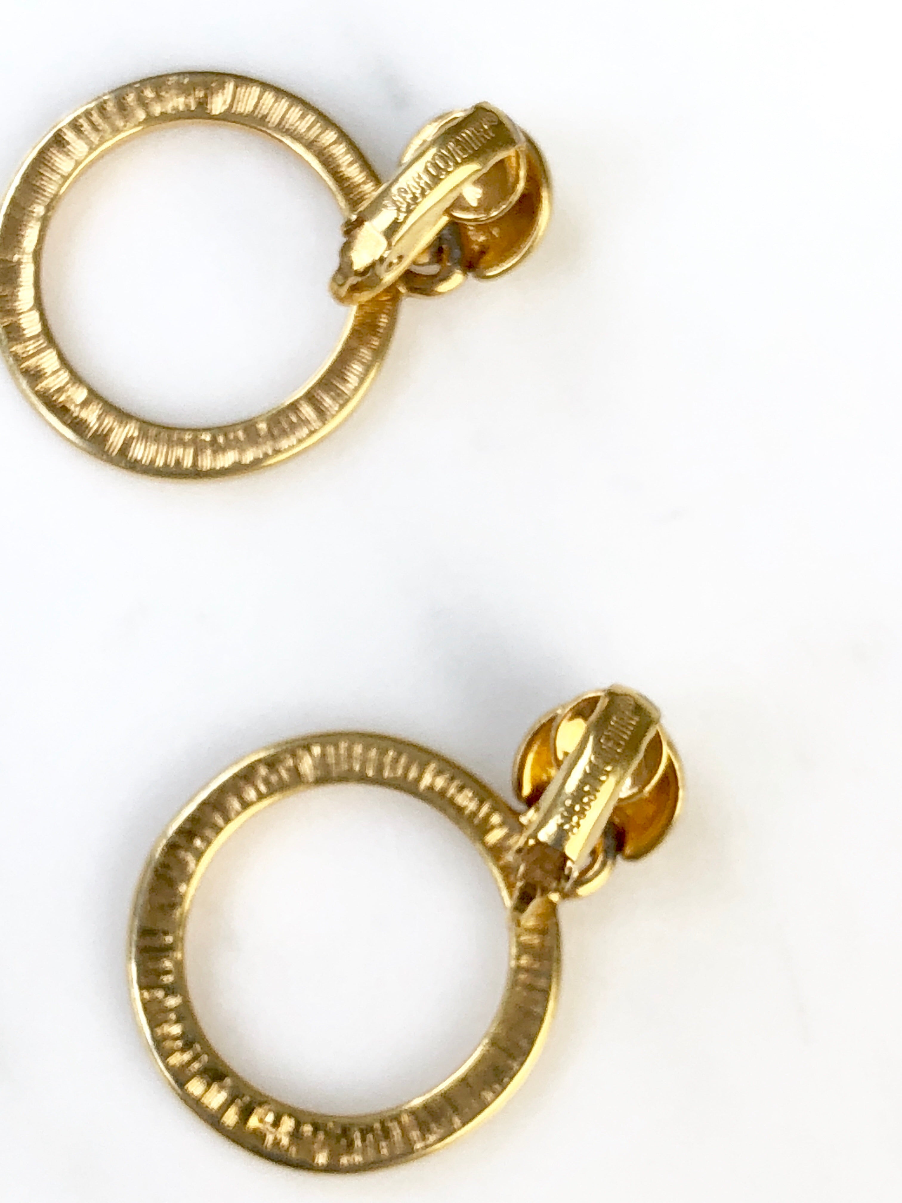 70s Sarah Coventry Gold Dangle Earrings