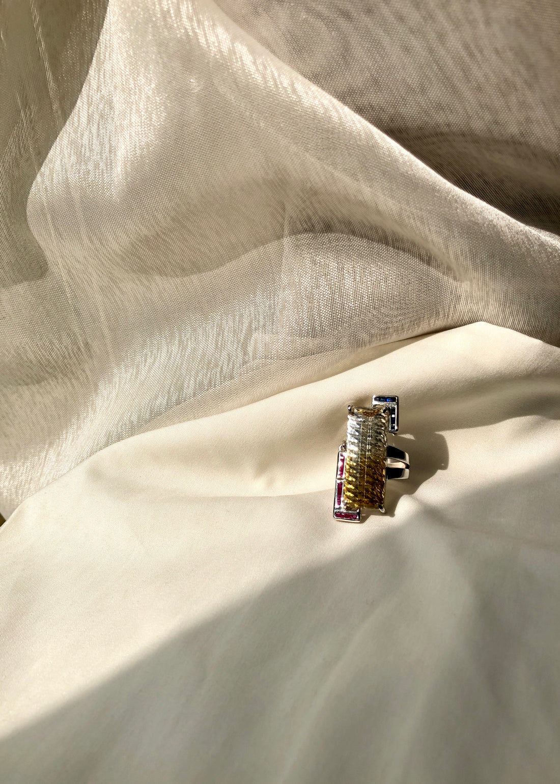 Honey Butter Bi-Colored Citrine Ring
