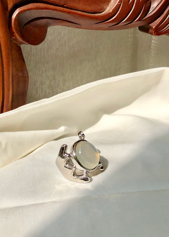 Aqua Moonstone Ring
